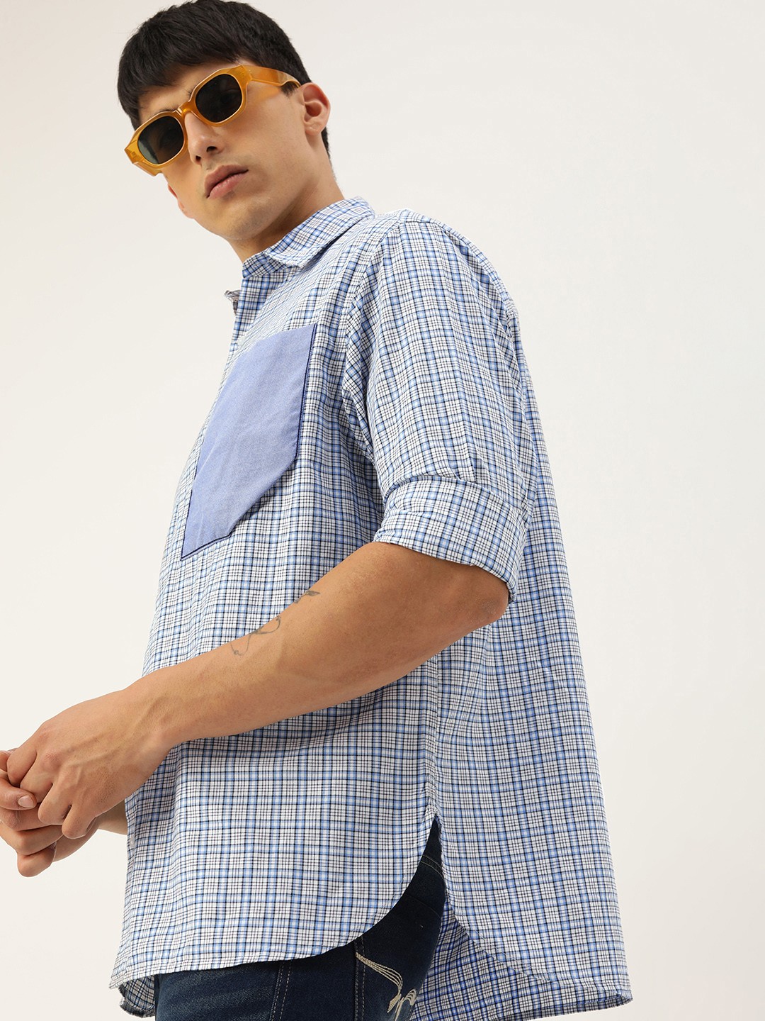 

Kook N Keech Men Relaxed Opaque Checked Casual Shirt, Blue