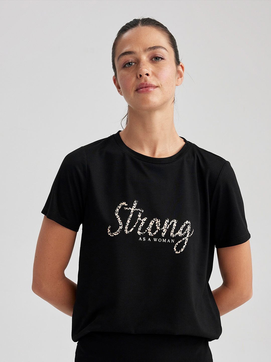 

DeFacto Typography Printed T-shirt, Na