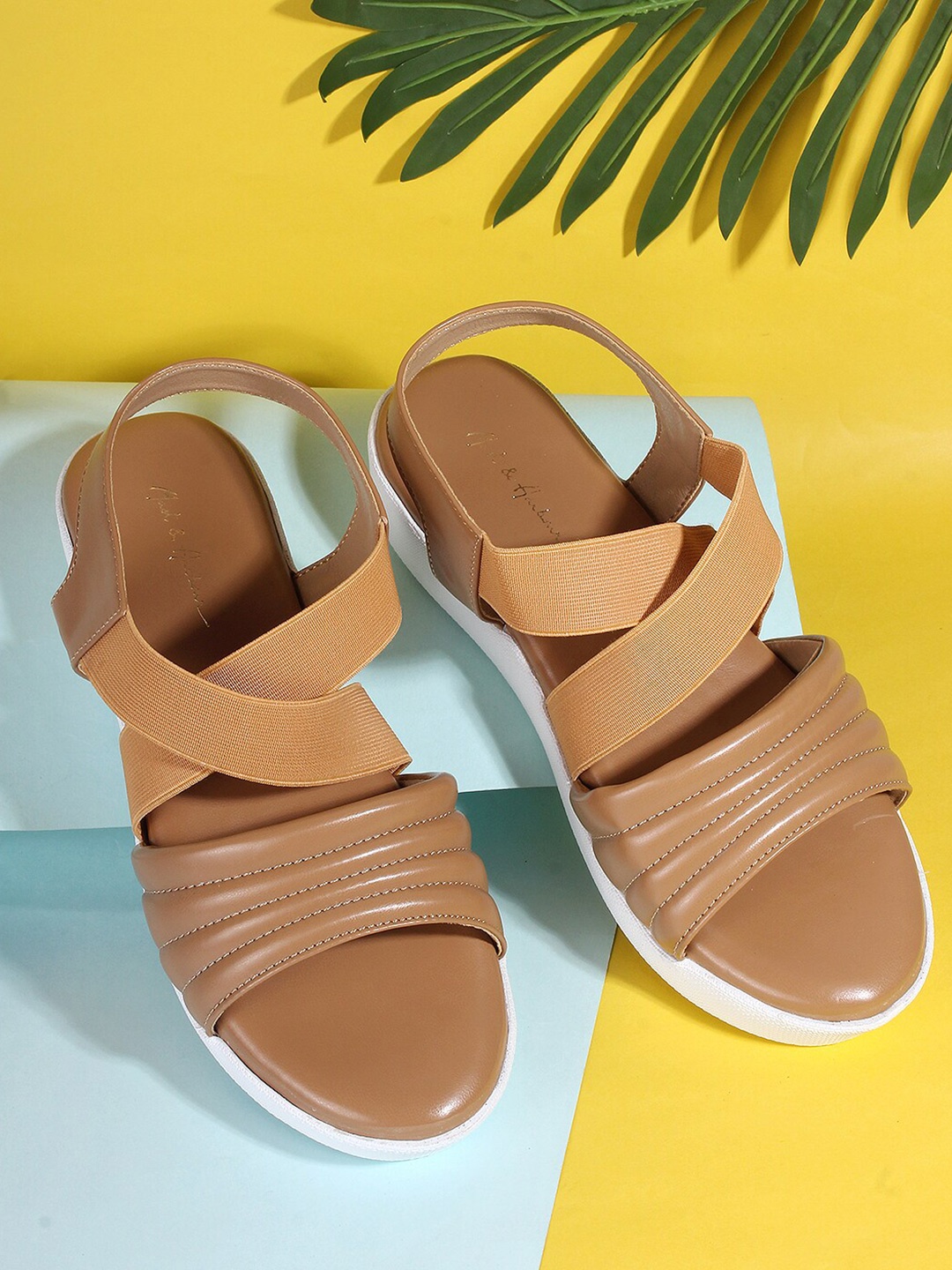 

Mast & Harbour Beige Solid Comfort Heels