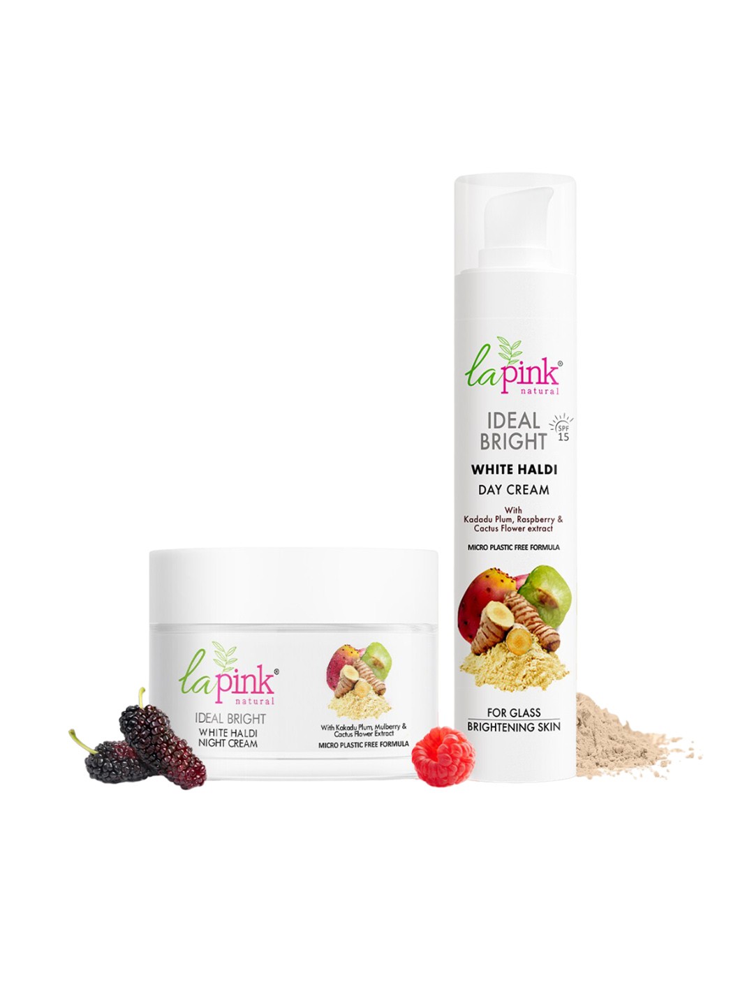 

La Pink Ideal Bright Set of 2 White Haldi With SPF15 Day & Night Cream-50gm Each