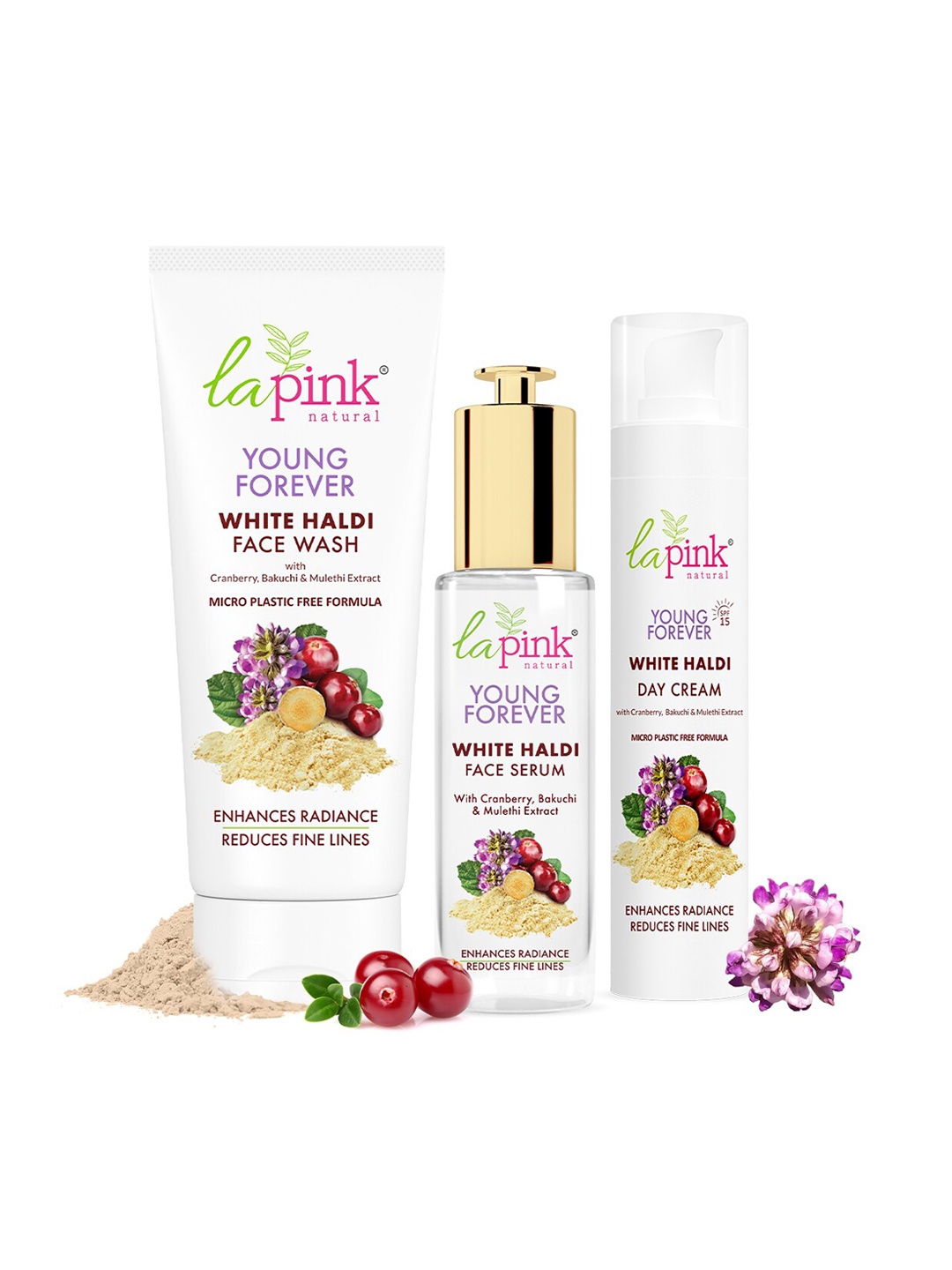 

La Pink Young Forever Set of 3 Face Wash 100ml Face Serum 50ml & Day Cream 50g, White