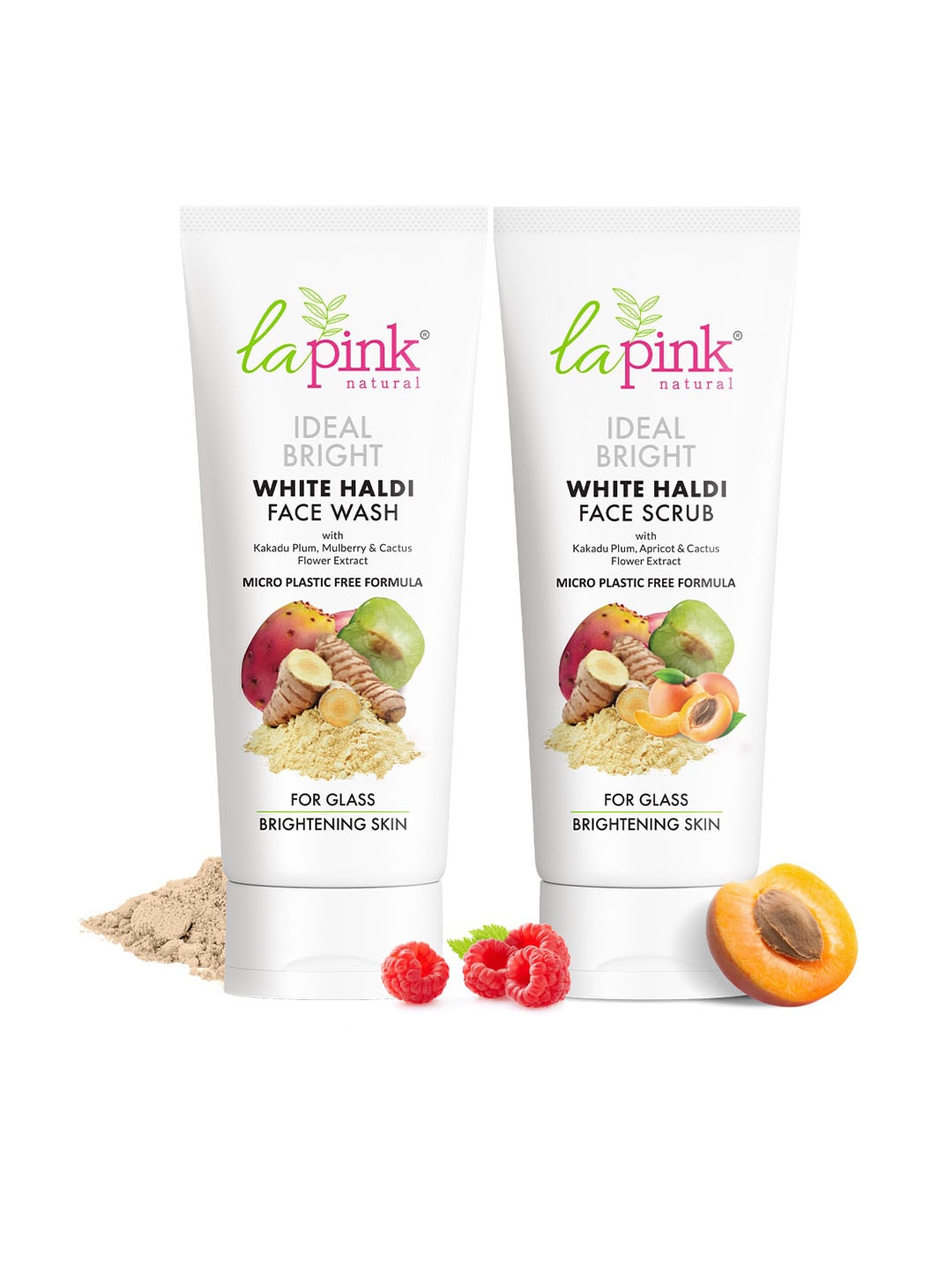 

La Pink Ideal Bright Set of 2 Face Wash 100ml & Scrub 100ml, White