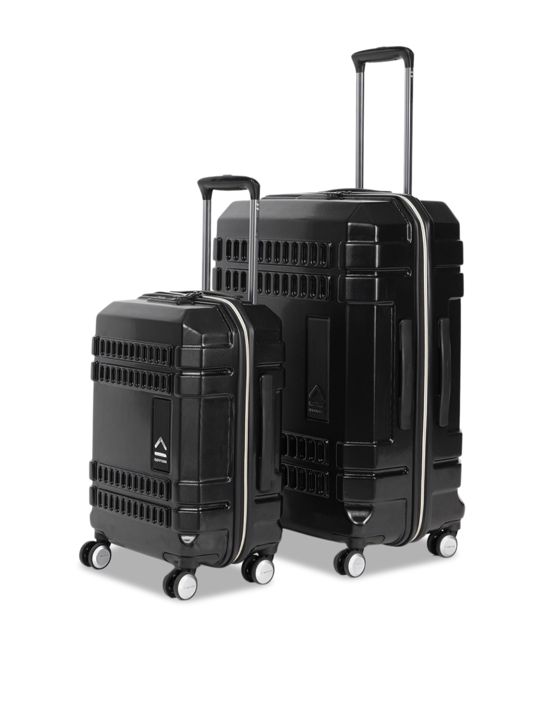 

uppercase Set of 2 Hard-Sided Trolley Bag, Black