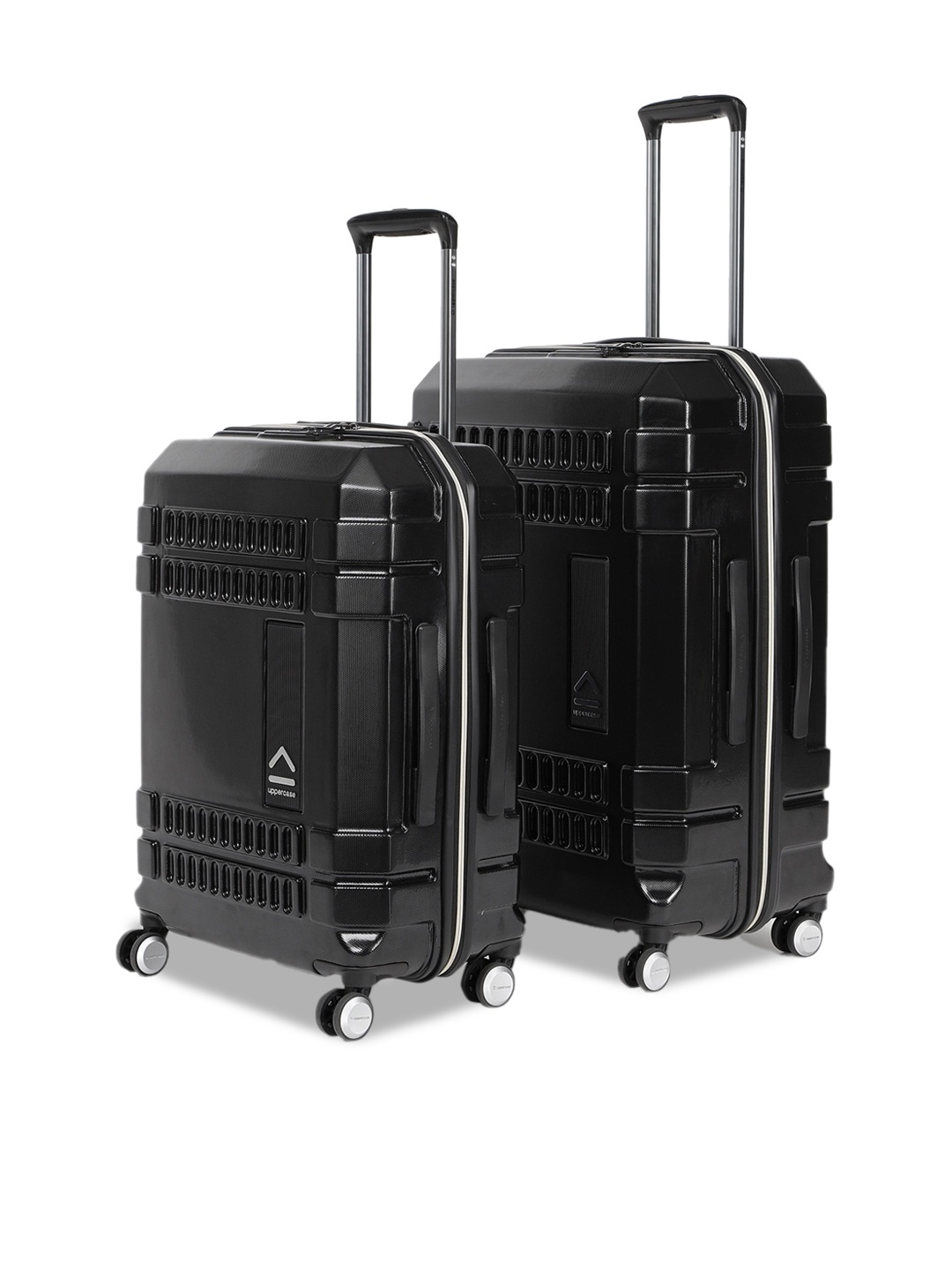 

uppercase Set of 2 Hard-Sided Trolley Bag, Black