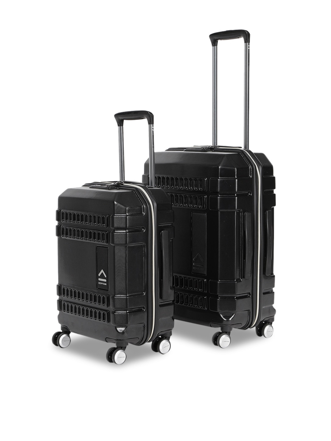 

uppercase Set of 2 Hard-Sided Trolley Bag, Black