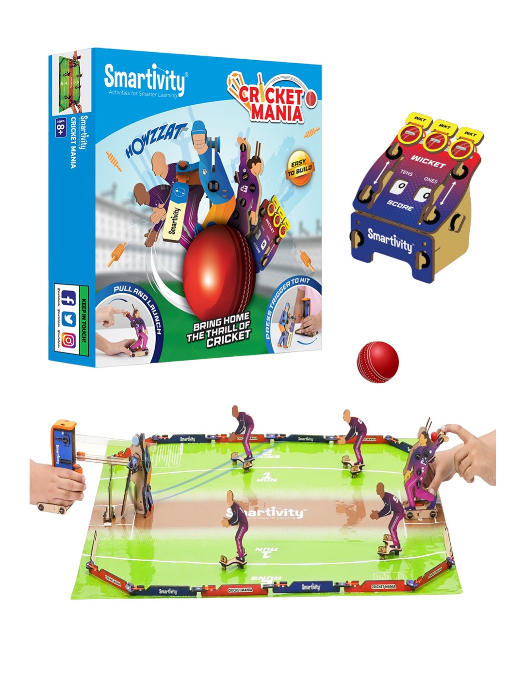 

Smartivity Kids Cricket Mania Learning & Development Toy, Red