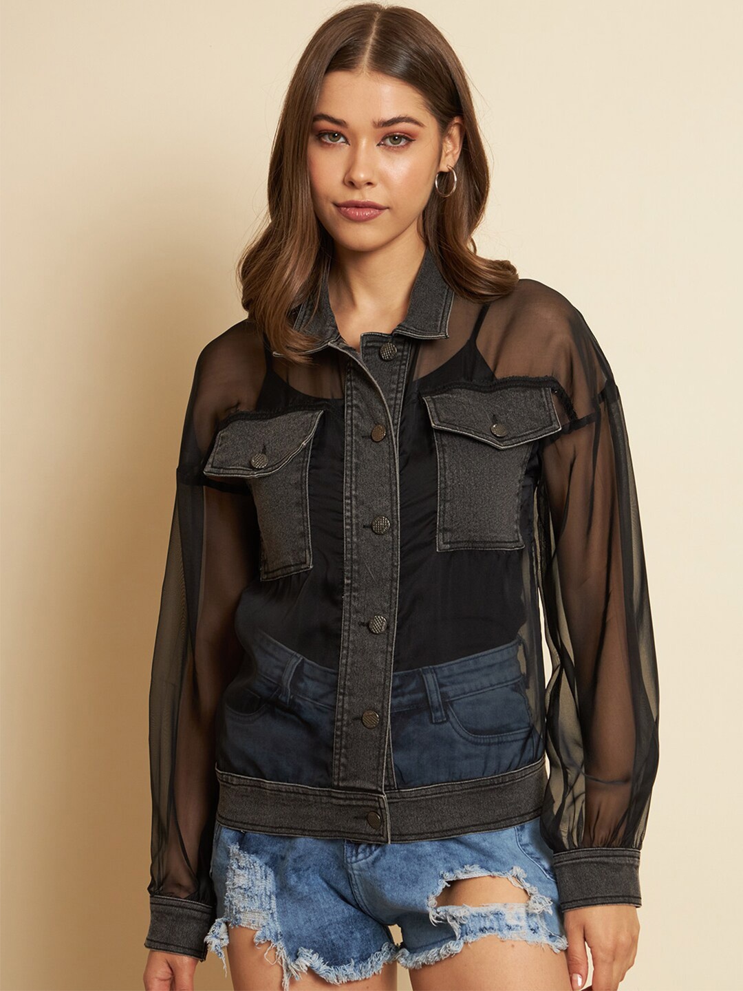 

BAESD Comfort Sheer Casual Shirt, Black