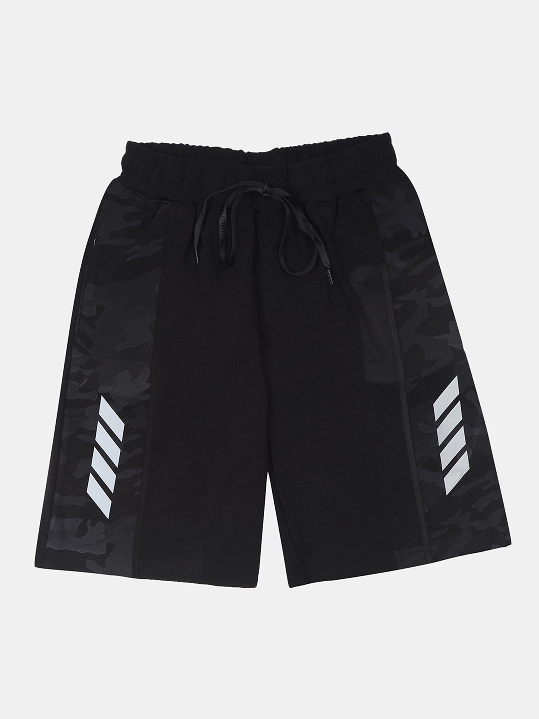 

F&S Boys Colourblocked High-Rise Rapid-Dry Sports Shorts, Black