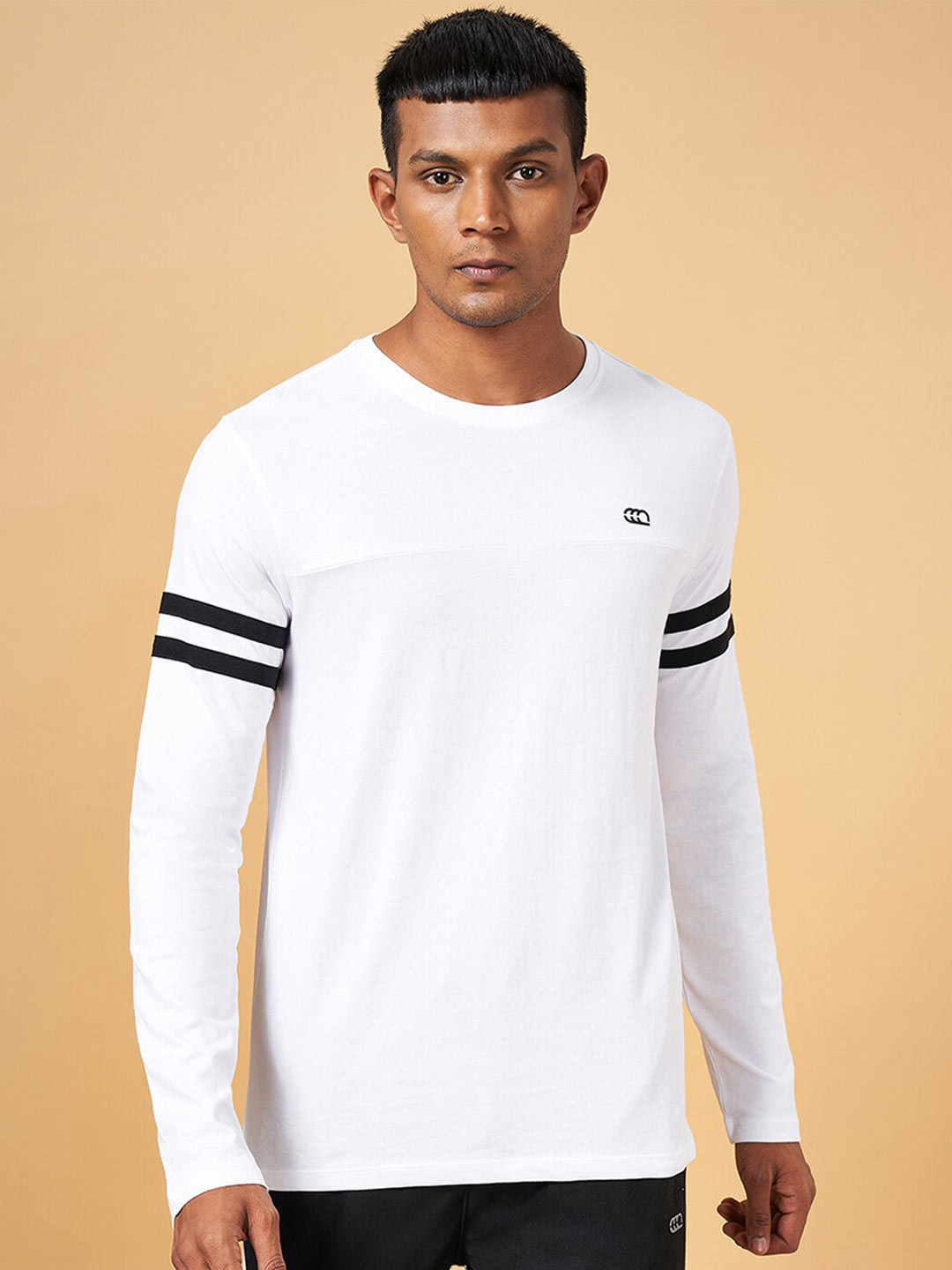 

Ajile by Pantaloons Round Neck Cotton Slim Fit T-shirt, White