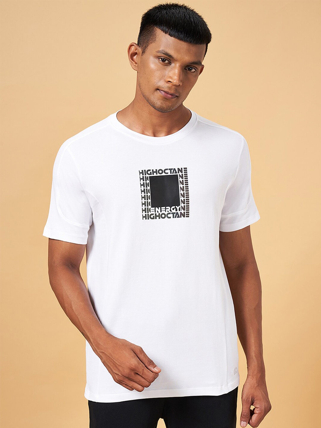

Ajile by Pantaloons Men Typography Slim Fit T-shirt, White