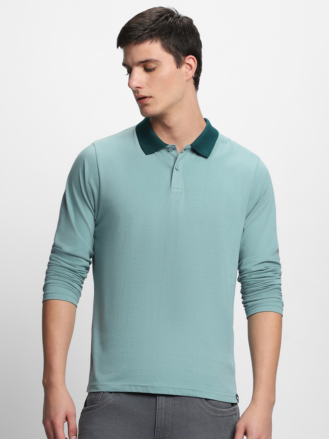 

Dennis Lingo Polo Collar Cotton T-shirt, Blue