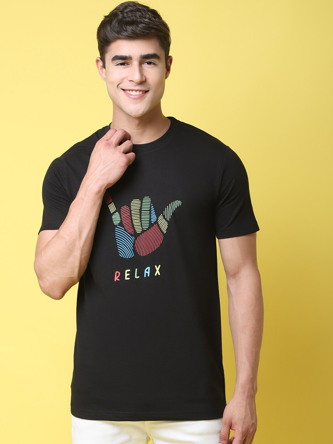 

1 Stop Fashion Graphic Printed T-shirt, Black