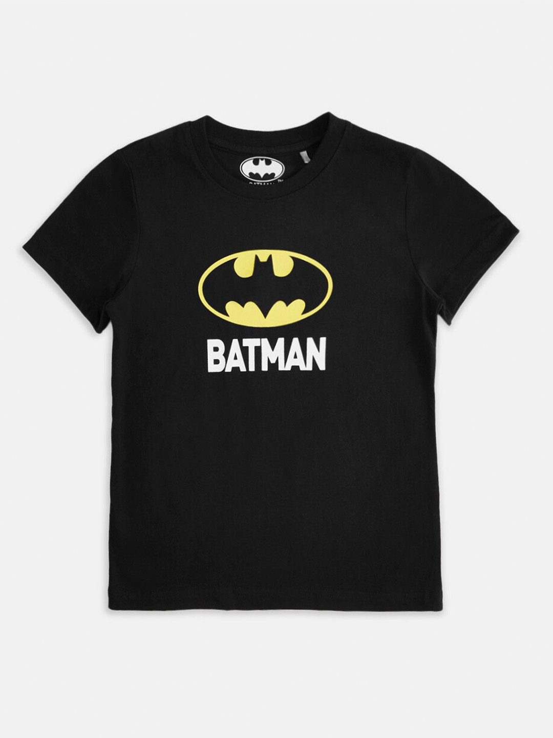 

Pantaloons Junior Boys Batman Printed Cotton T-shirt, Black