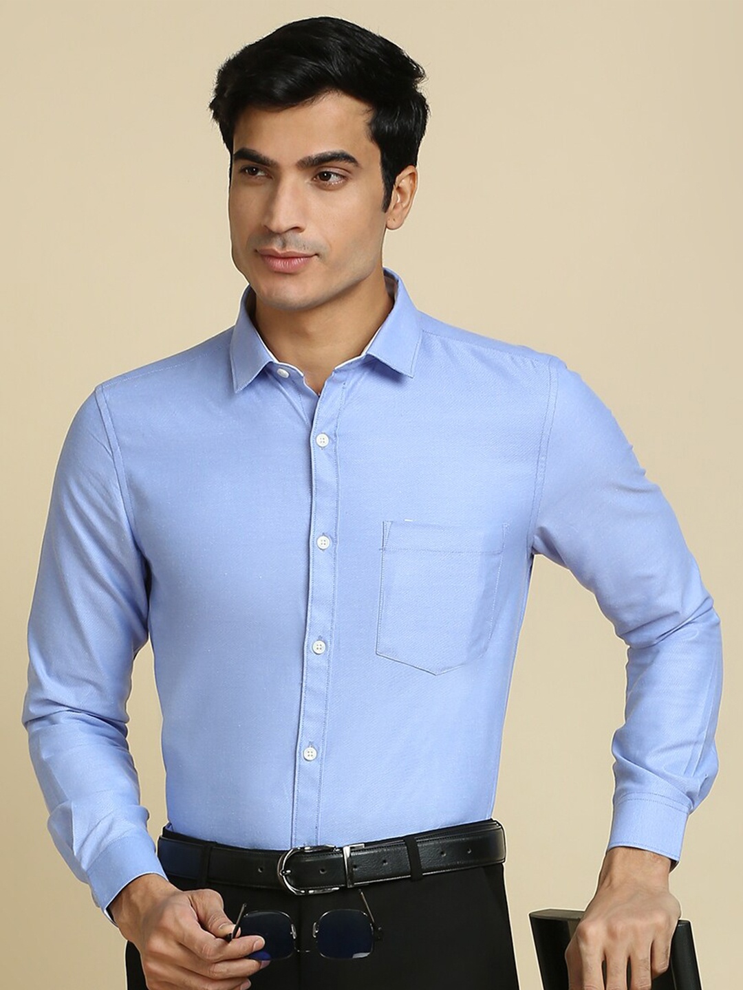 

INVICTUS Original Slim Fit Spread Collar Cotton Formal Shirt, Blue