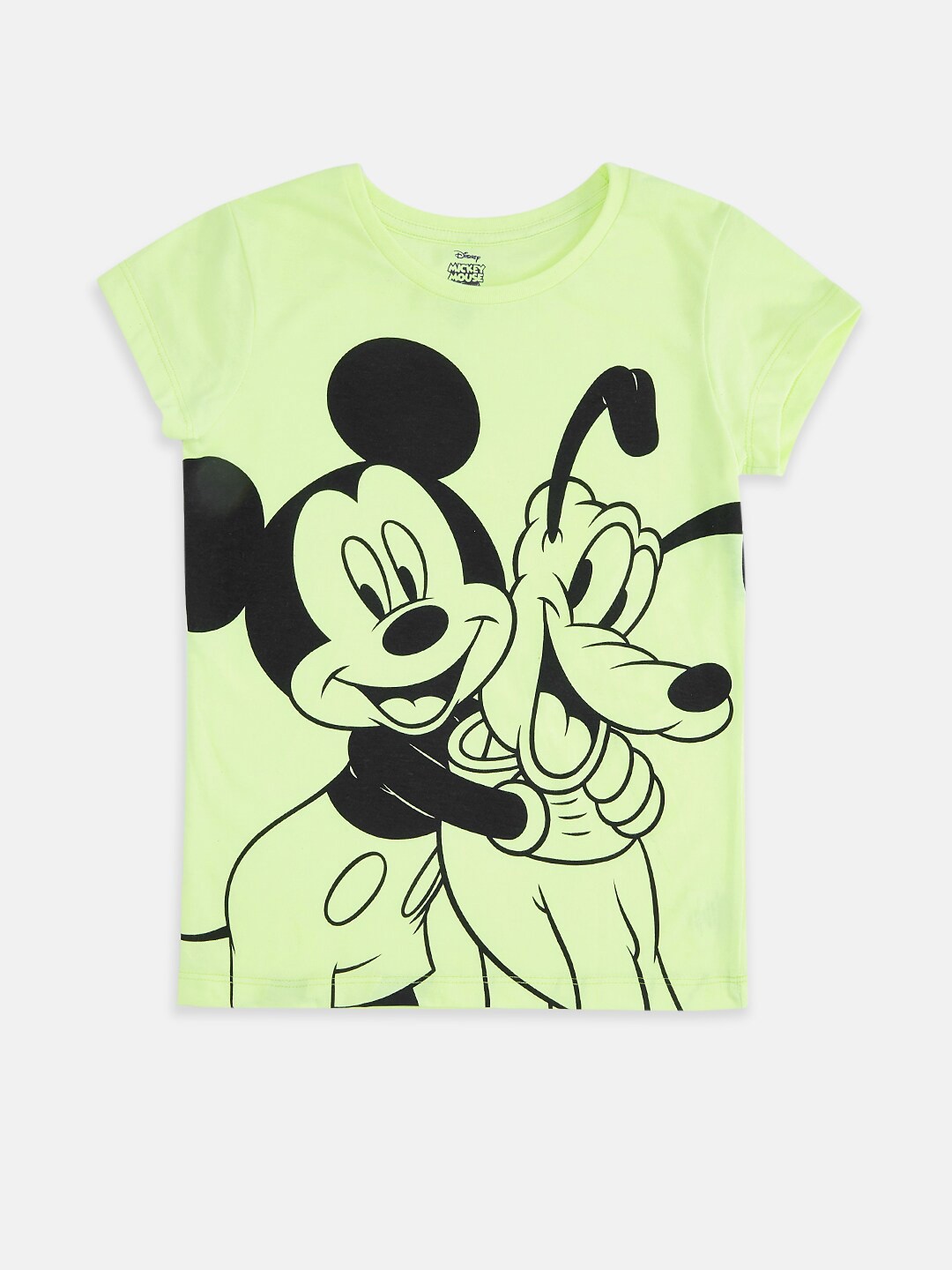 

Pantaloons Junior Girls Green Printed Extended Sleeves T-shirt