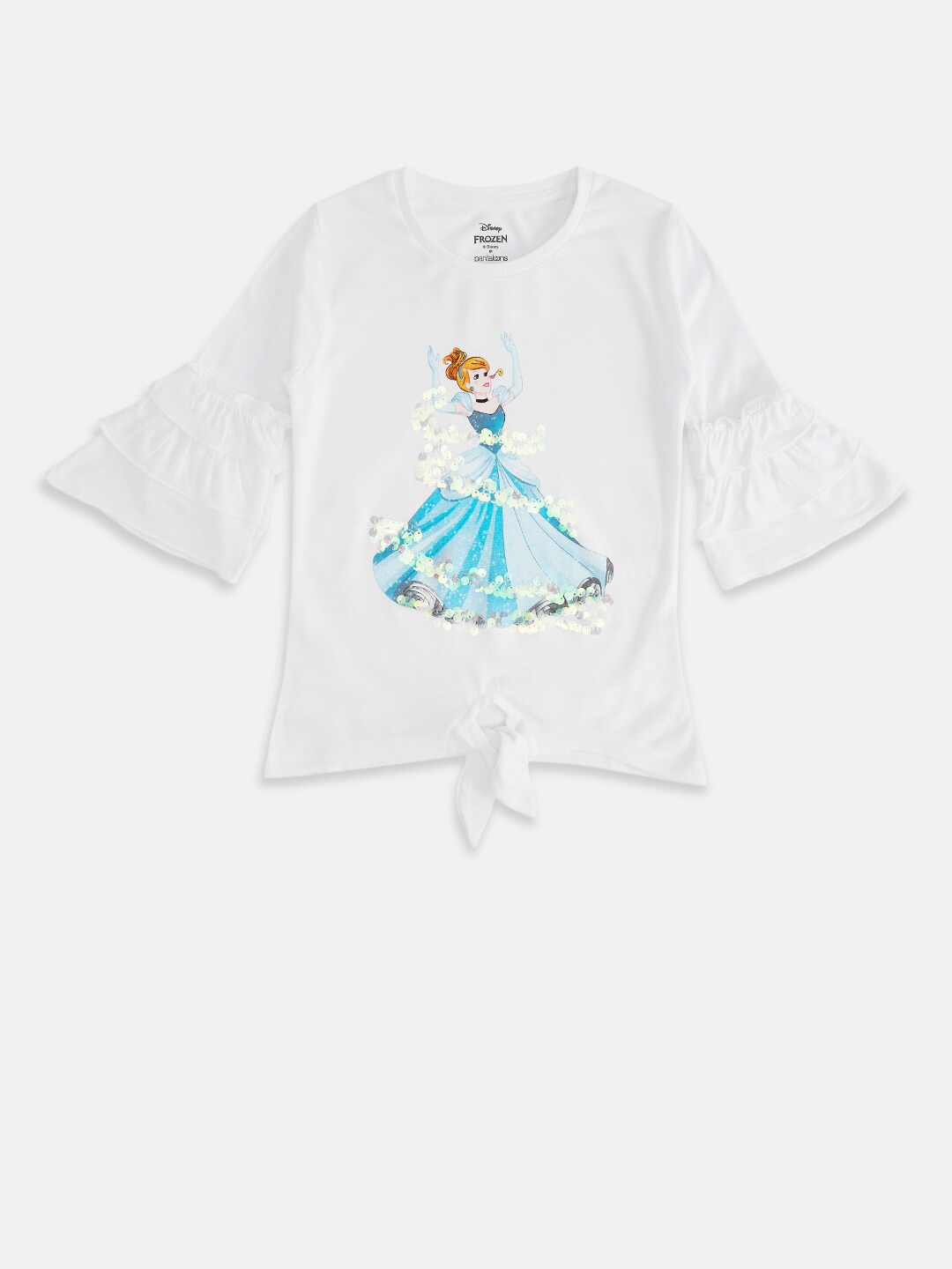 

Pantaloons Junior Girls White Printed Applique T-shirt