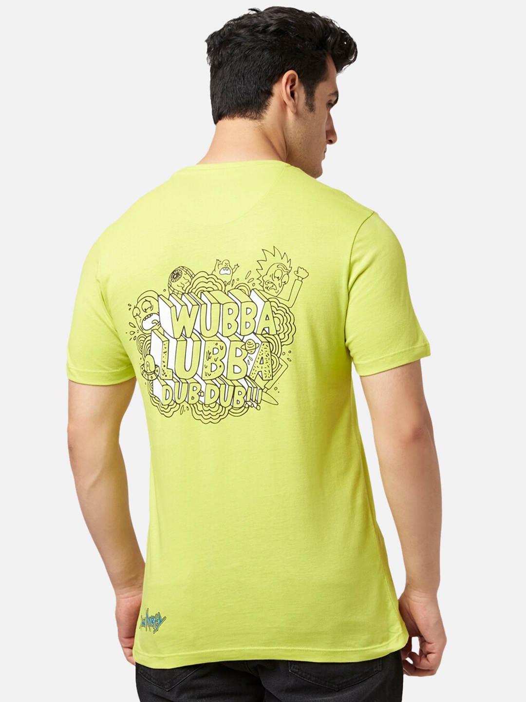 

SF JEANS by Pantaloons Typography Printed Slim Fit Cotton T-shirt, Green