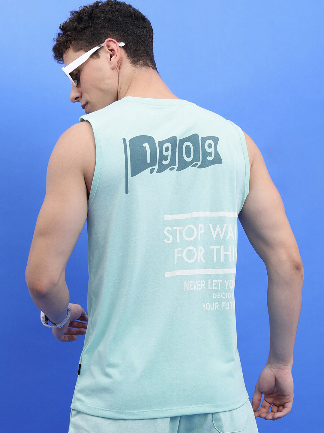 

HIGHLANDER Blue Typography Printed Relaxed Fit T-shirt