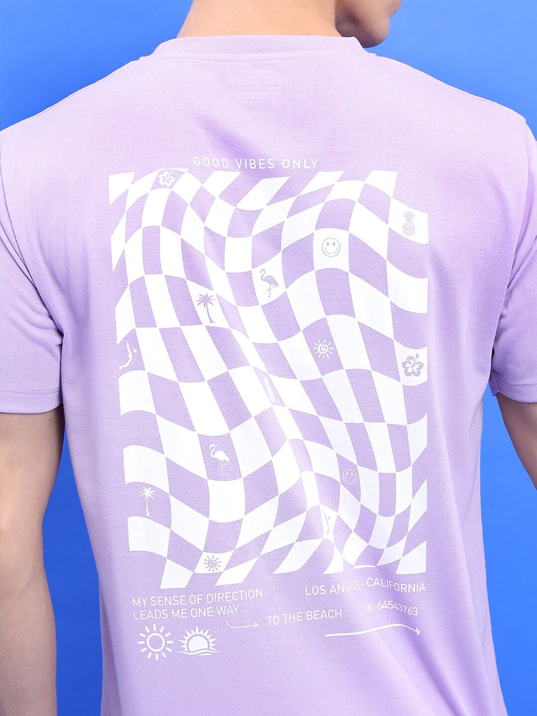 HIGHLANDER Lavender Graphic Printed Relaxed Fit T-shirt