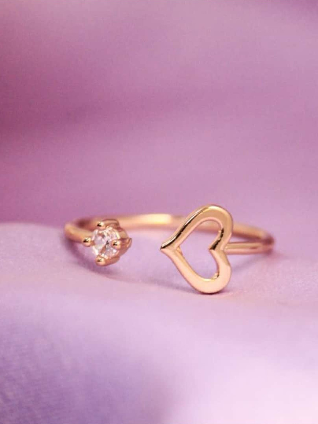 

SALTY Gold-Plated Stone-Studded Finger Ring