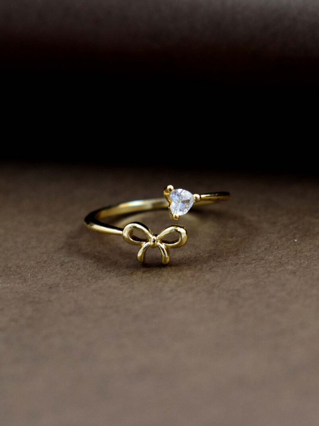 

SALTY Gold-Plated Stone Studded Finger Ring