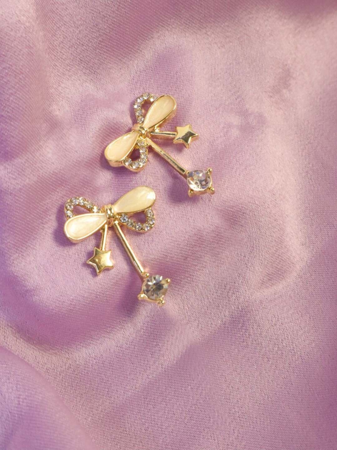 

SALTY Contemporary Bow Studs Earrings, Gold