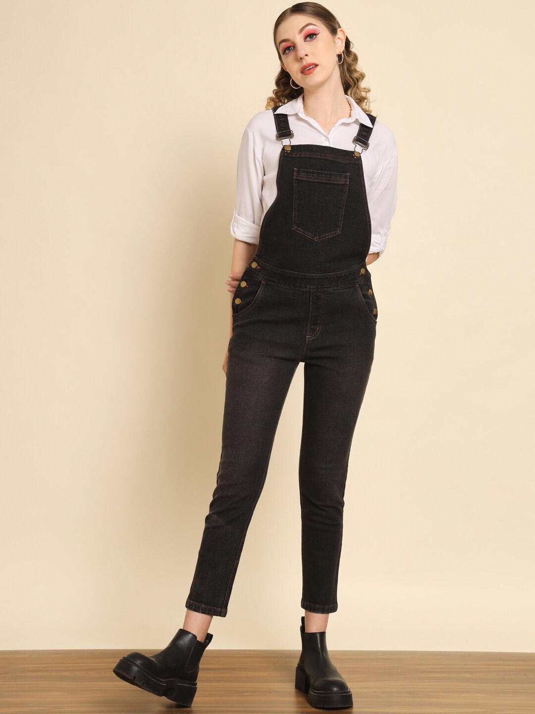 

BAESD Slim-Fit Dungaree, Black