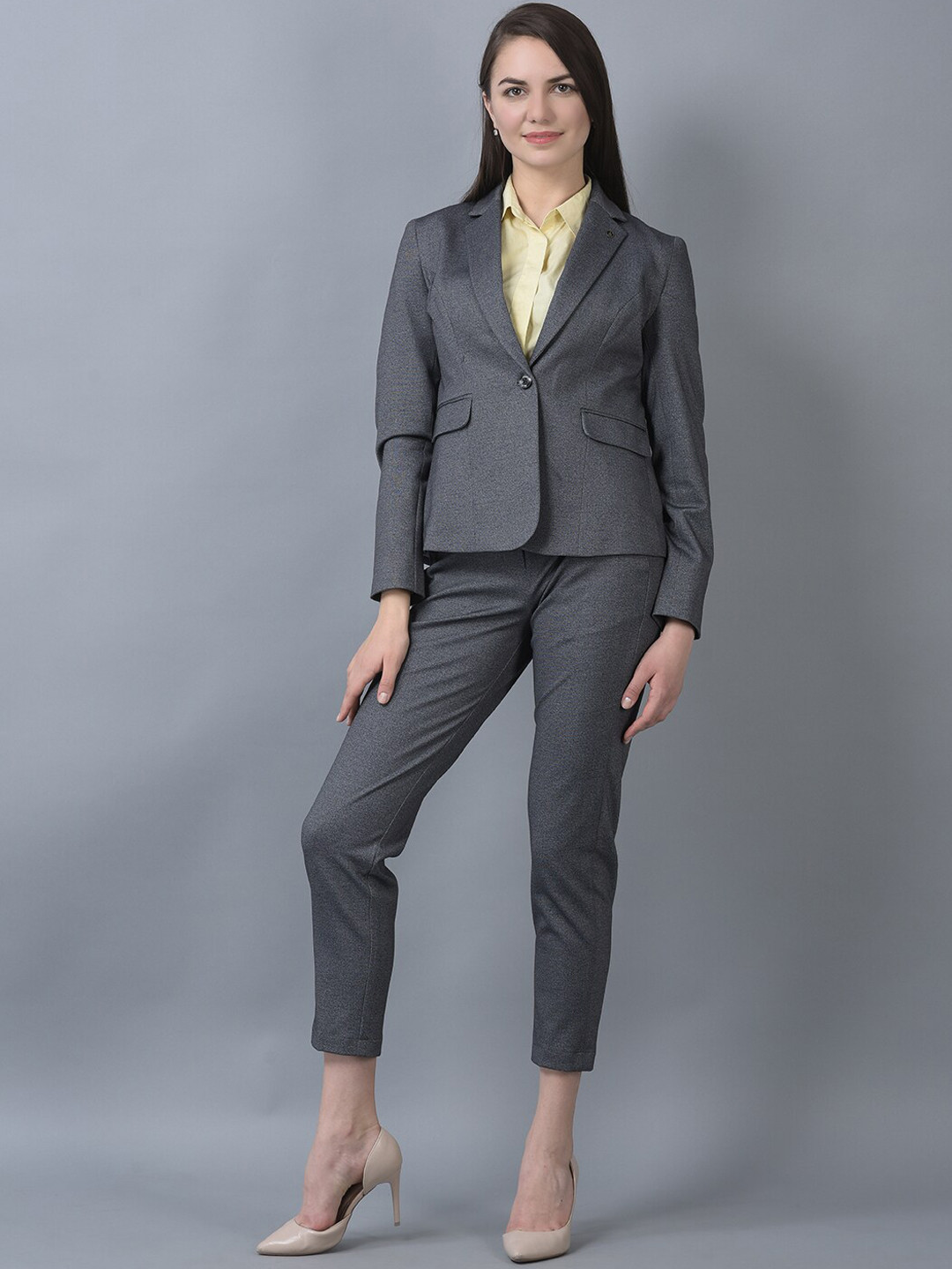 

CANOE Notched Lapel Tailored Fit Single Breasted Two Piece Formal Suit, Grey