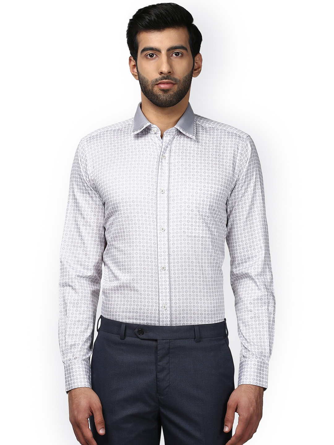 

Raymond Men Purple Regular Fit Printed Casual Shirt