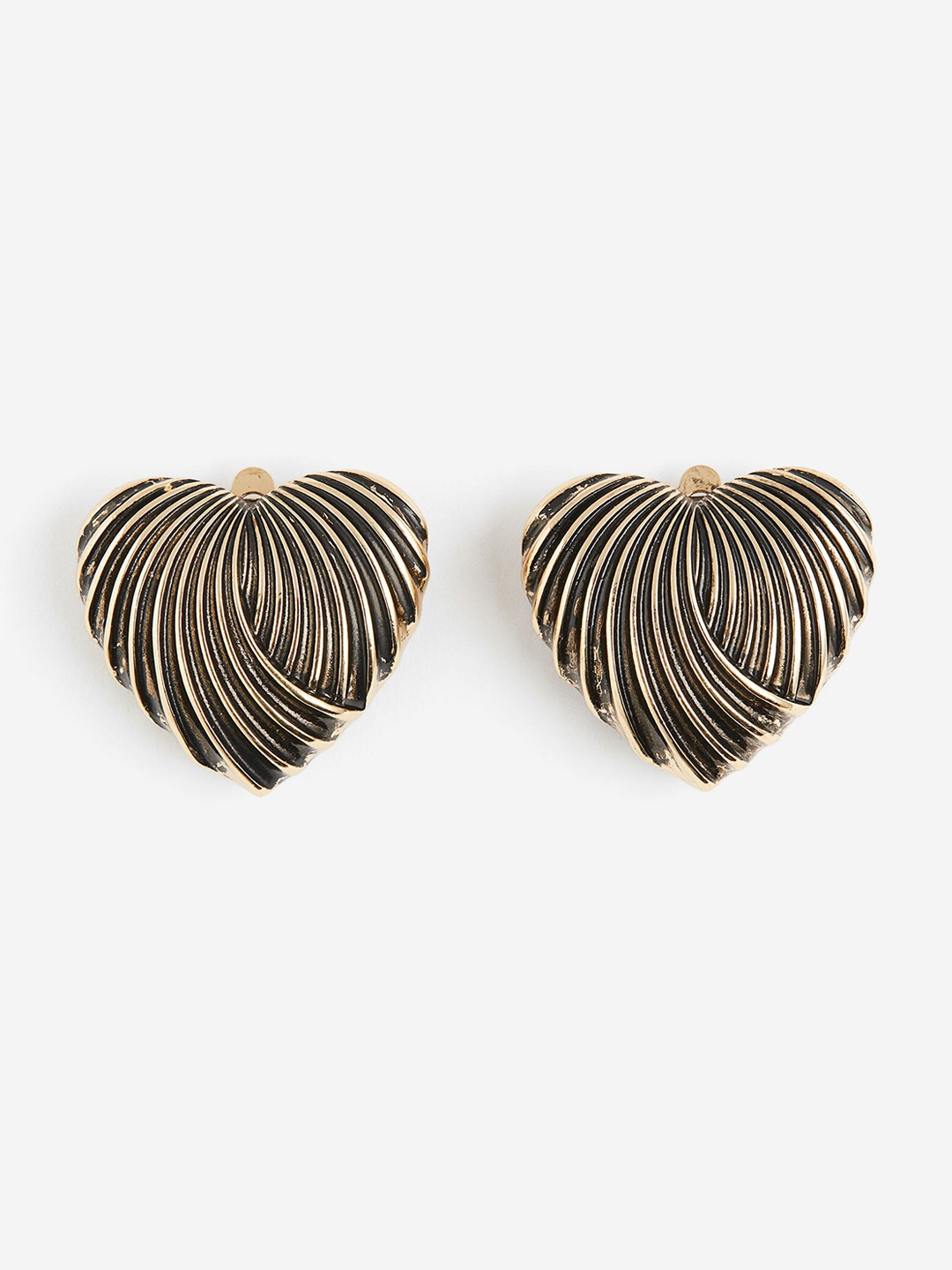 

H&M Heart-Shaped Earrings, Gold