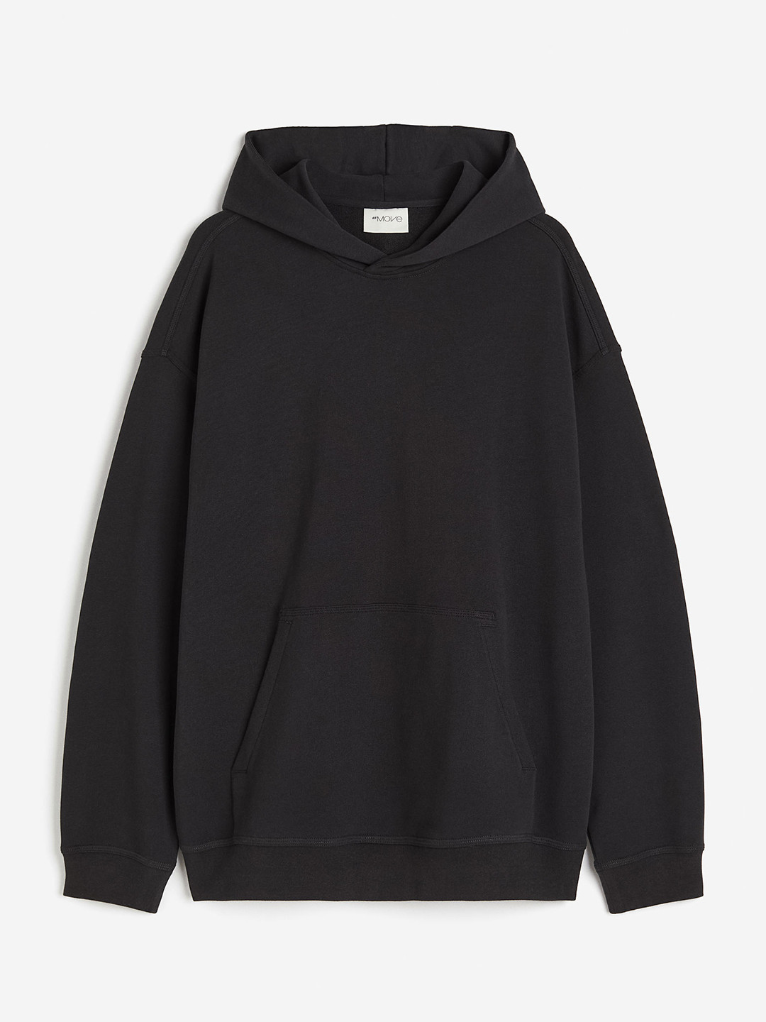 

H&M Pure Cotton DryMove Sports Hoodie, Black