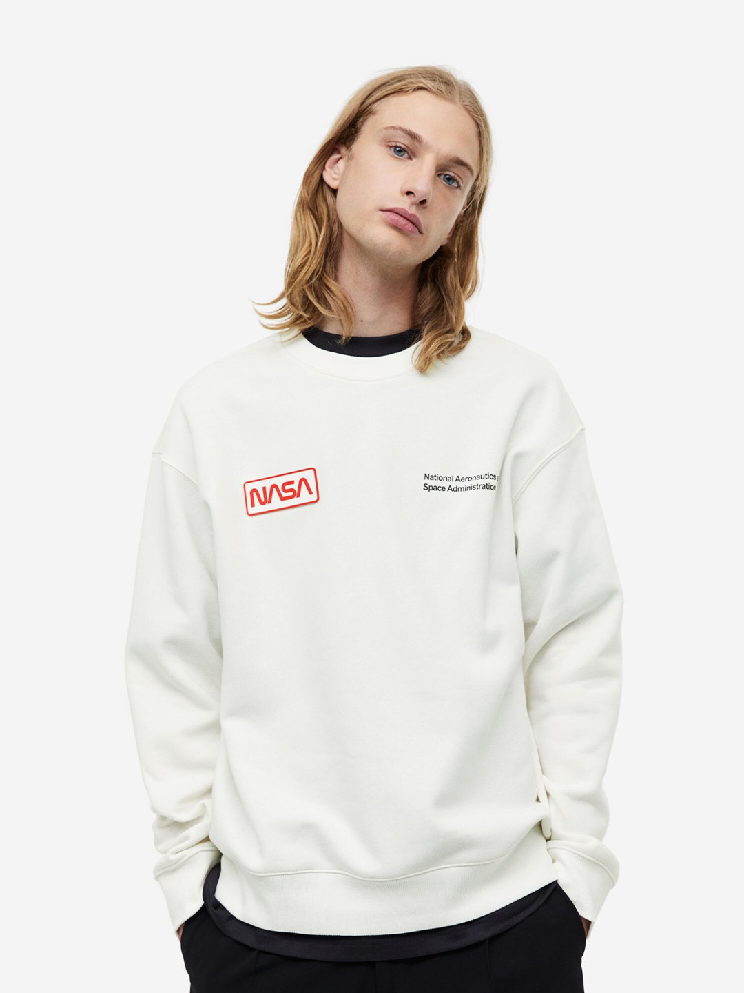 

H&M Relaxed Fit Sweatshirt, White