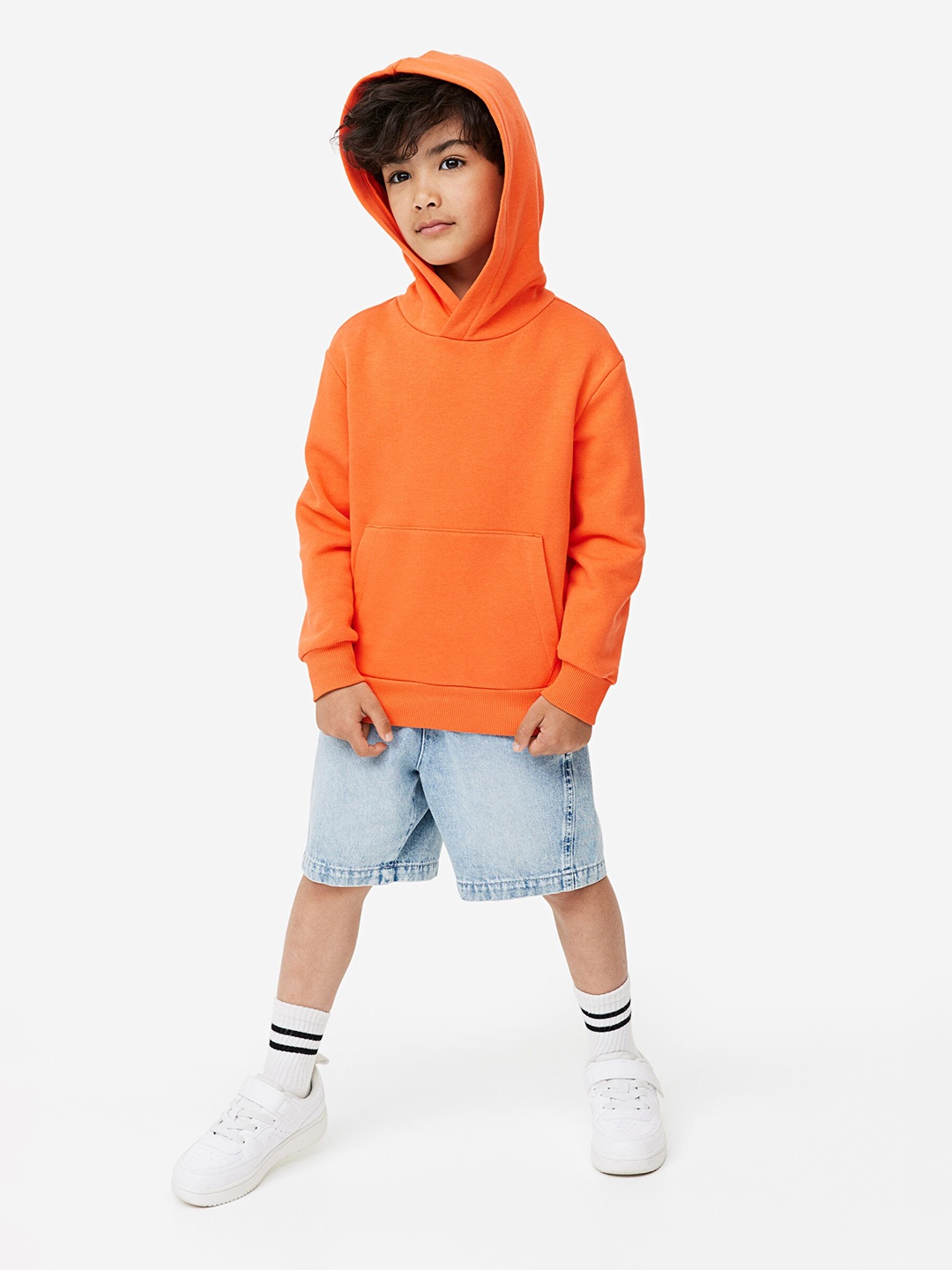 

H&M Girls Hooded Top, Orange