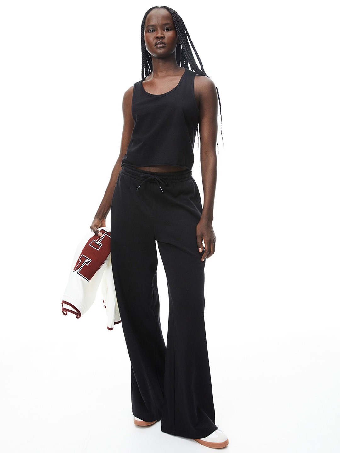 

H&M Women Wide Joggers, Black