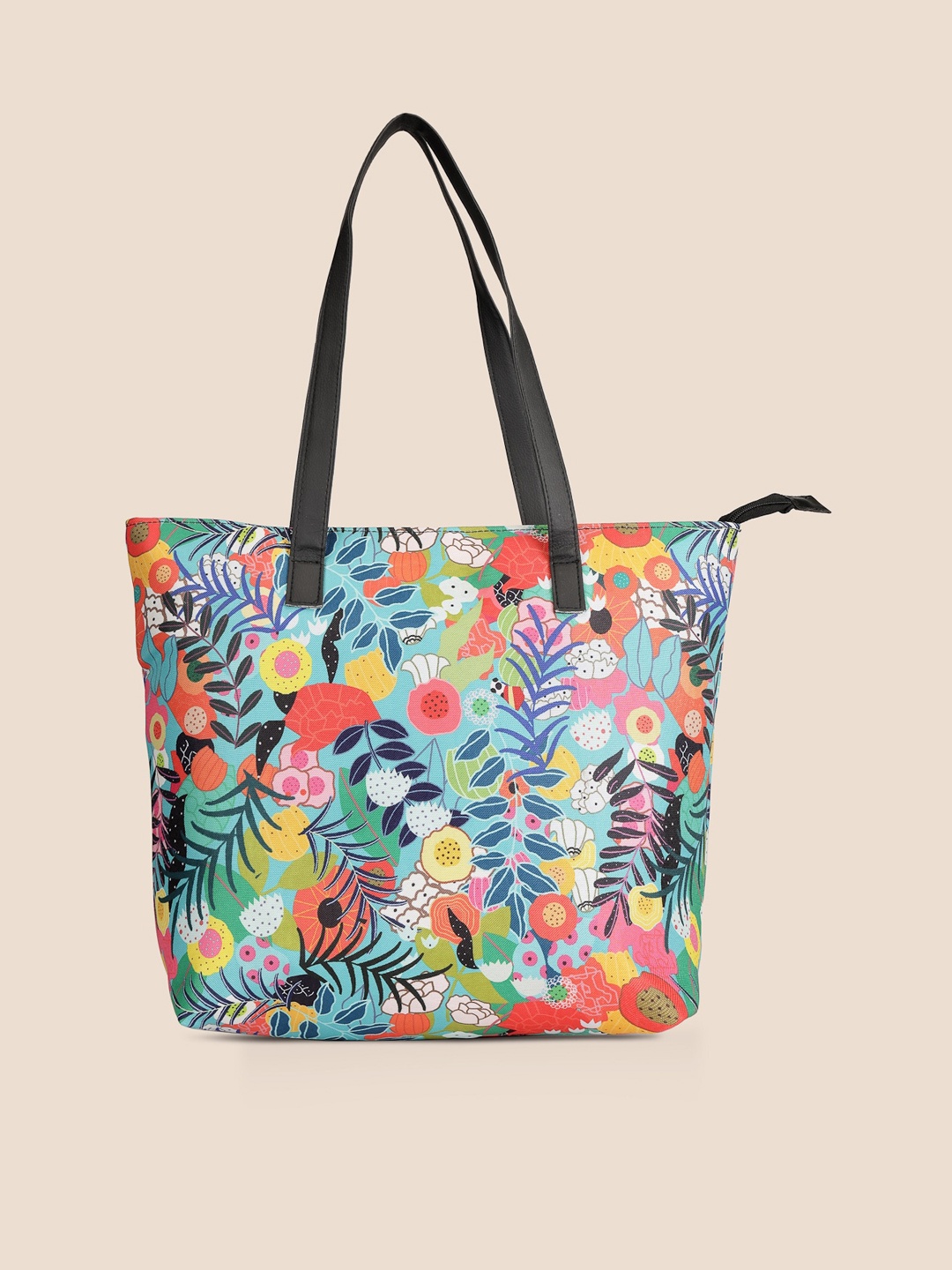 

DressBerry Blue & Red Floral Printed Oversized Shopper Tote Bag