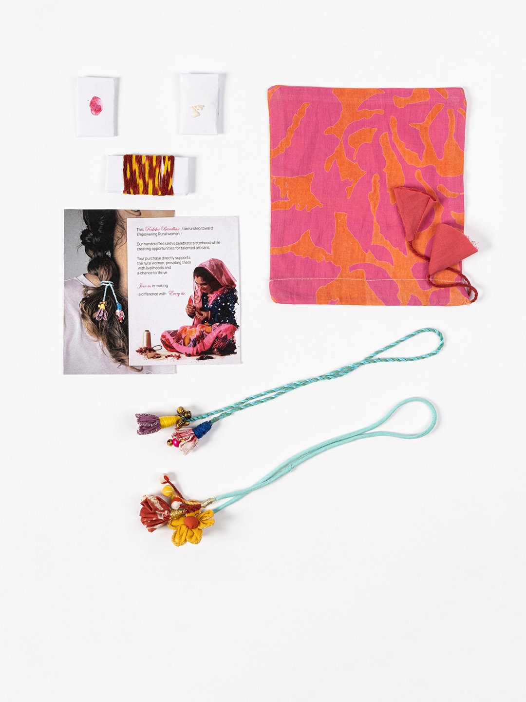 

Contrast Living Women Set Of 2 Dori Thread Rakhis, Yellow