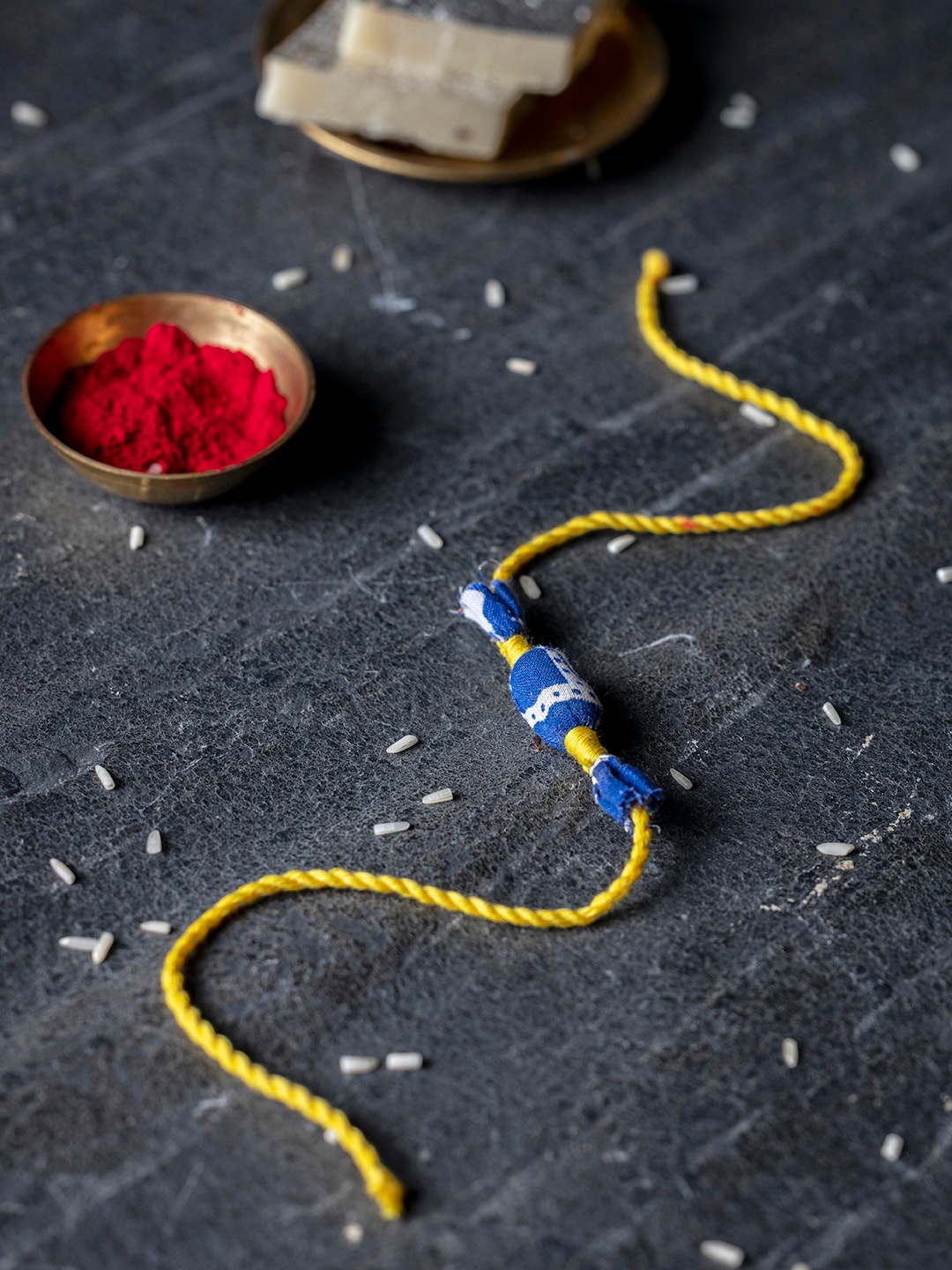 

Contrast Living Women Set Of 4 Dori Thread Rakhis, Yellow