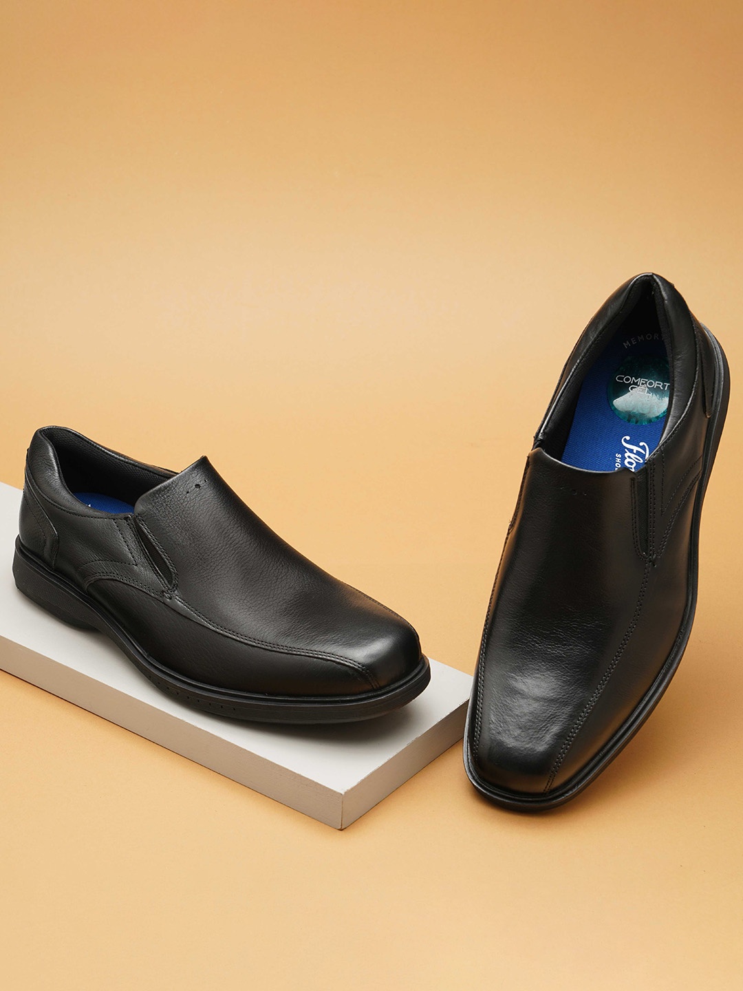

Florsheim Men Leather Formal Slip-On Shoes, Black
