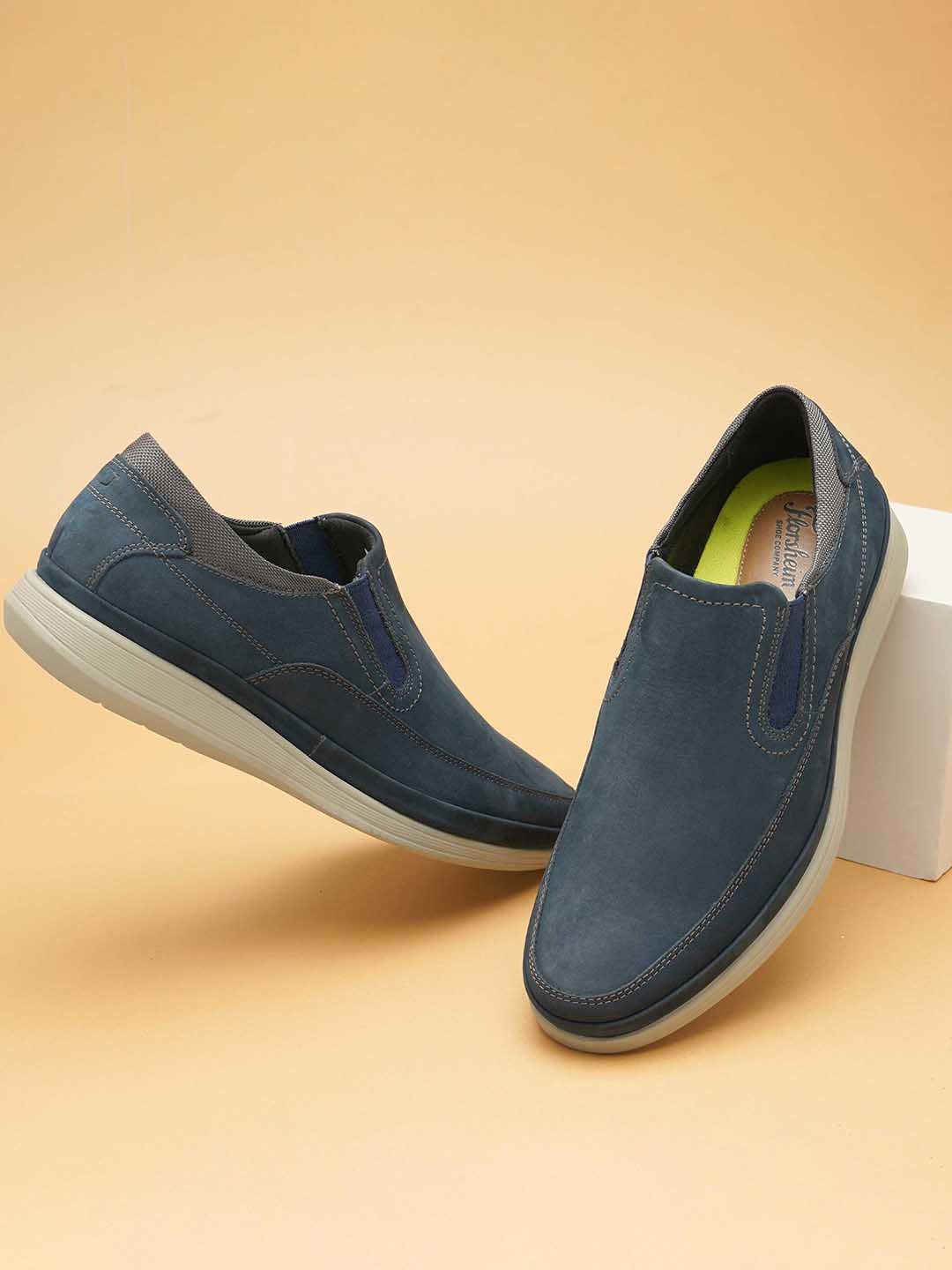 

Florsheim Men Suede Comfort Insole Contrast Sole Slip-On Sneakers, Blue