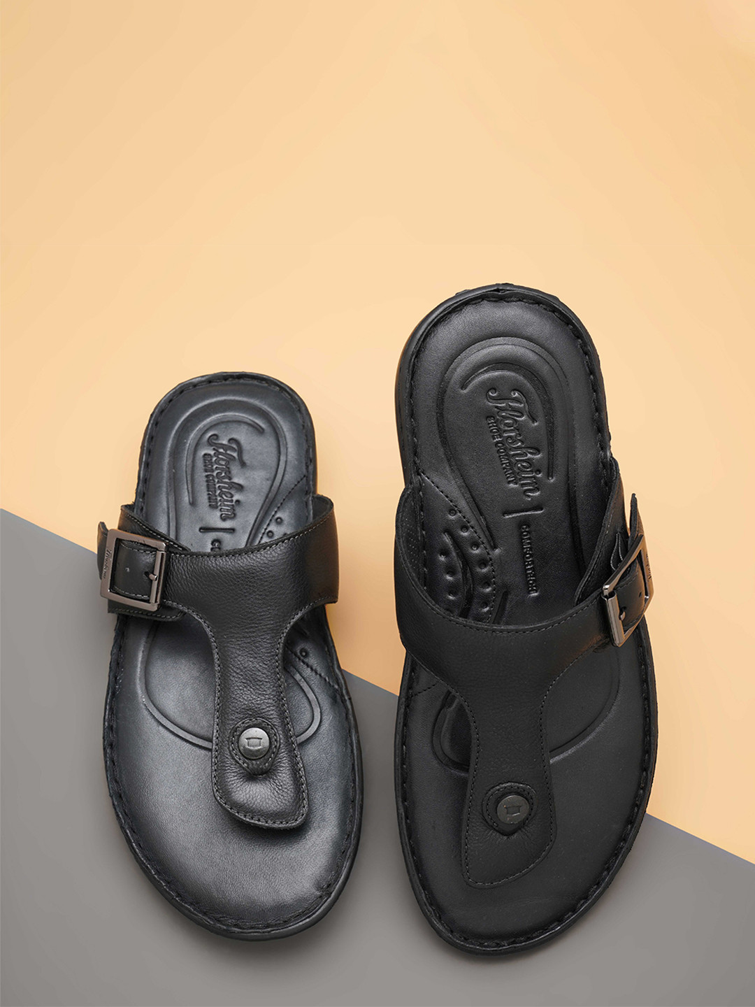 

Florsheim Men Textured Leather Comfort Sandals, Black