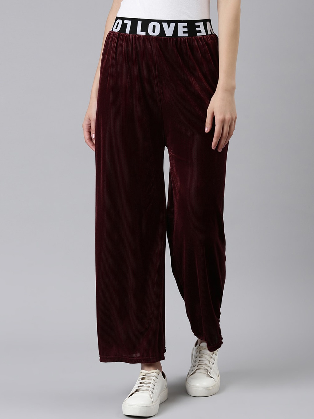 

SHOWOFF Straight-Fit Track Pant, Burgundy