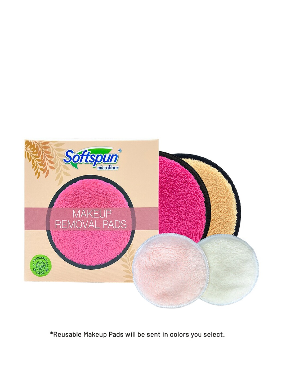 

Softspun Microfiber Set of 4 Reusable Makeup Remover Cleansing Pads, Multi