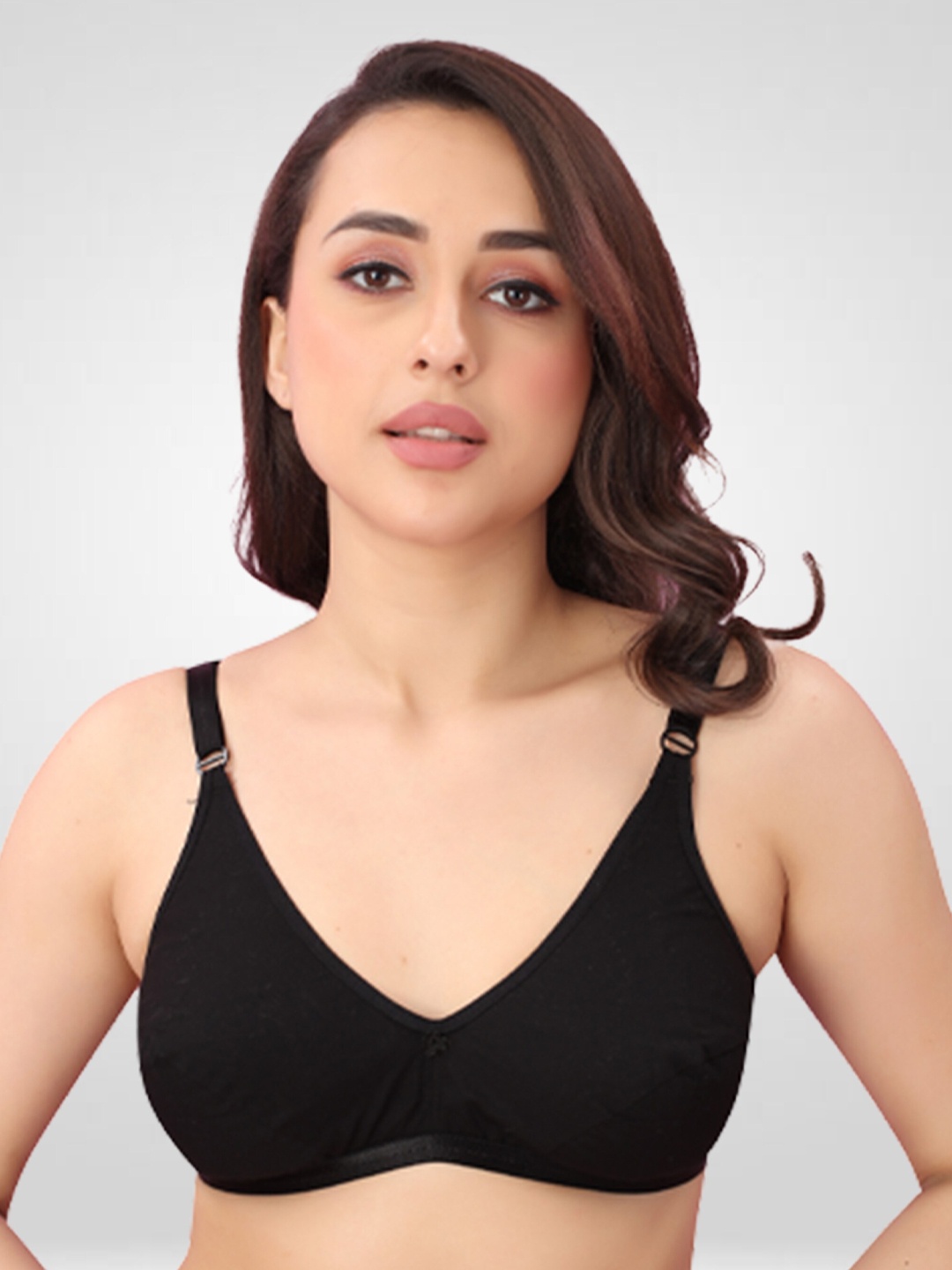 

N N ENTERPRISE Medium Coverage Dry Fit Pure Cotton Everyday Bra With All Day Comfort, Black