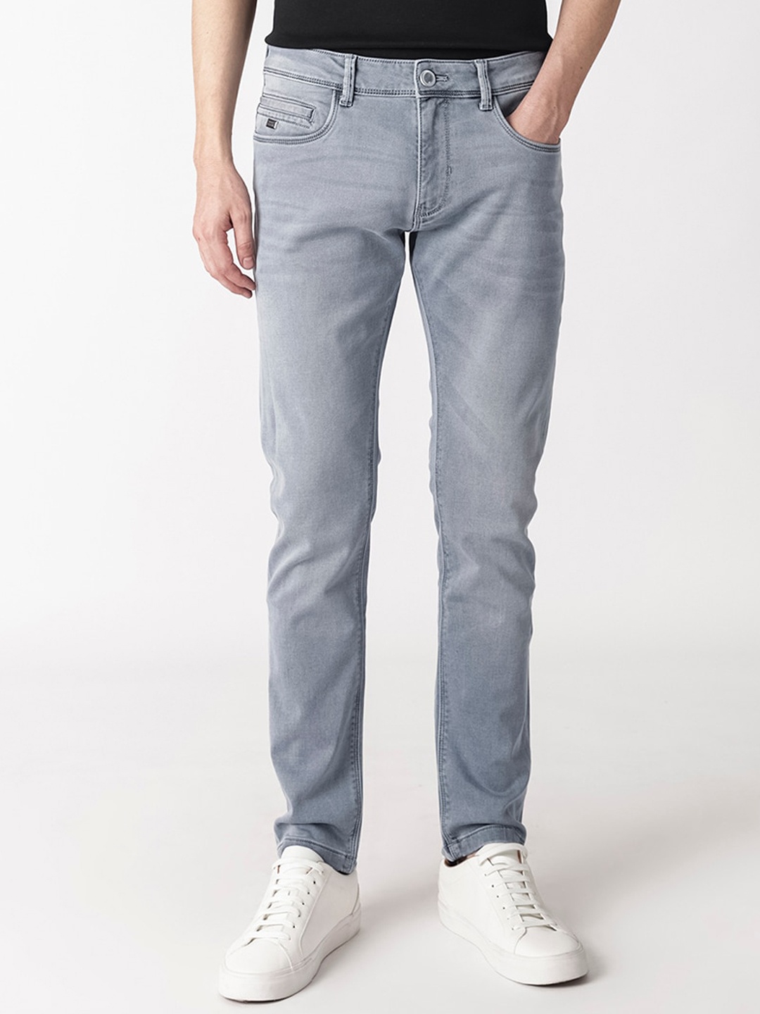 

RARE RABBIT Men Alphen Slim Fit Cotton Stretchable Jeans, Blue