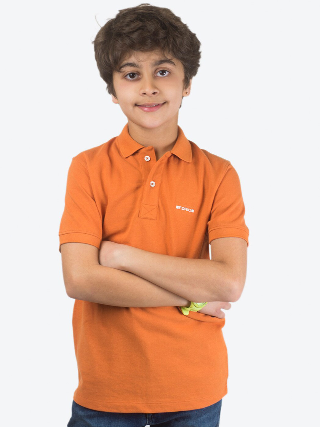

EDRIO Boys Polo Collar T-shirt, Orange