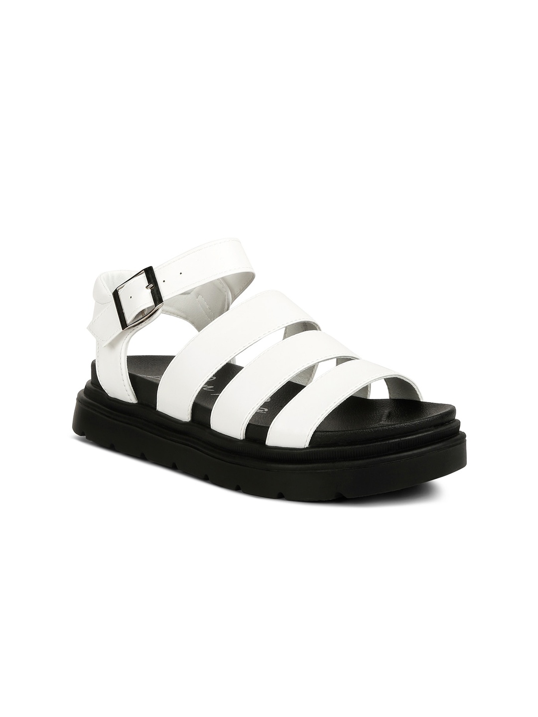 

London Rag Strappy Open Toe Gladiators, White