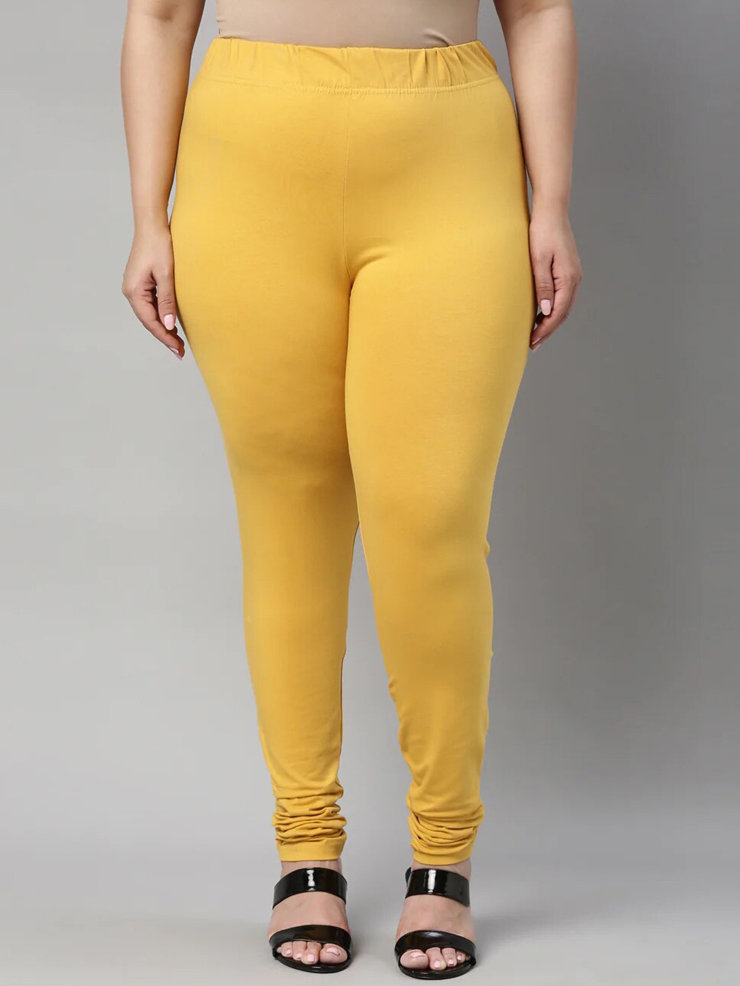

SANADO Plus Size Churidar Length Leggings, Brown