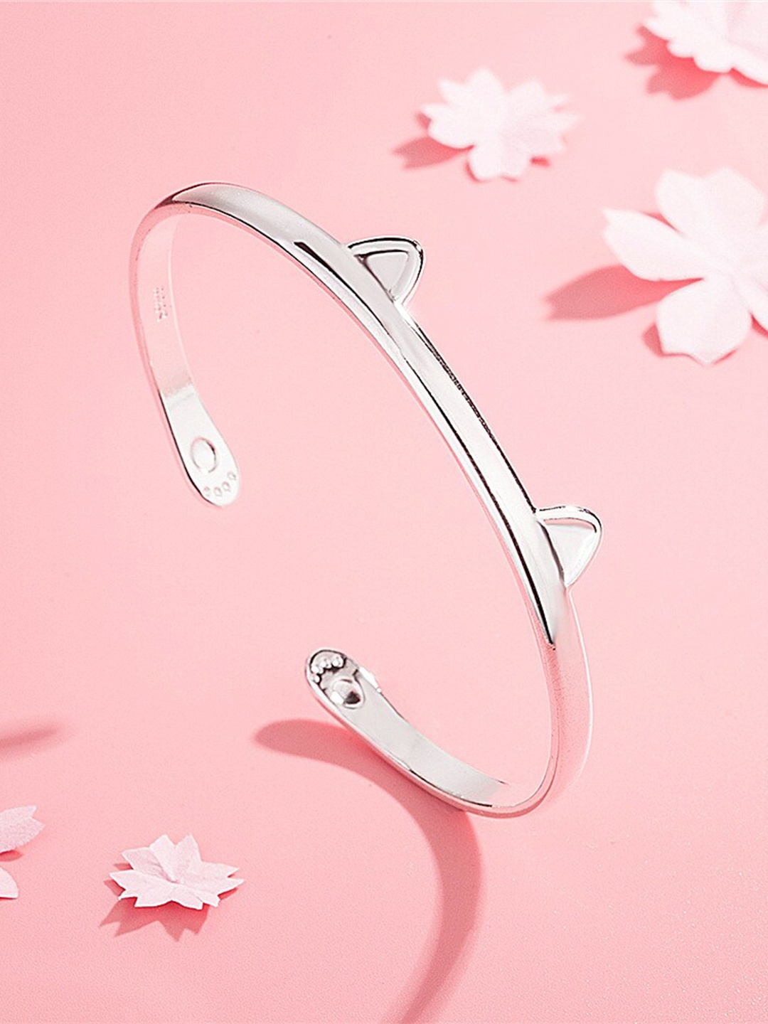 

MYKI Cubic Zirconia Silver-Plated Kada Bracelet