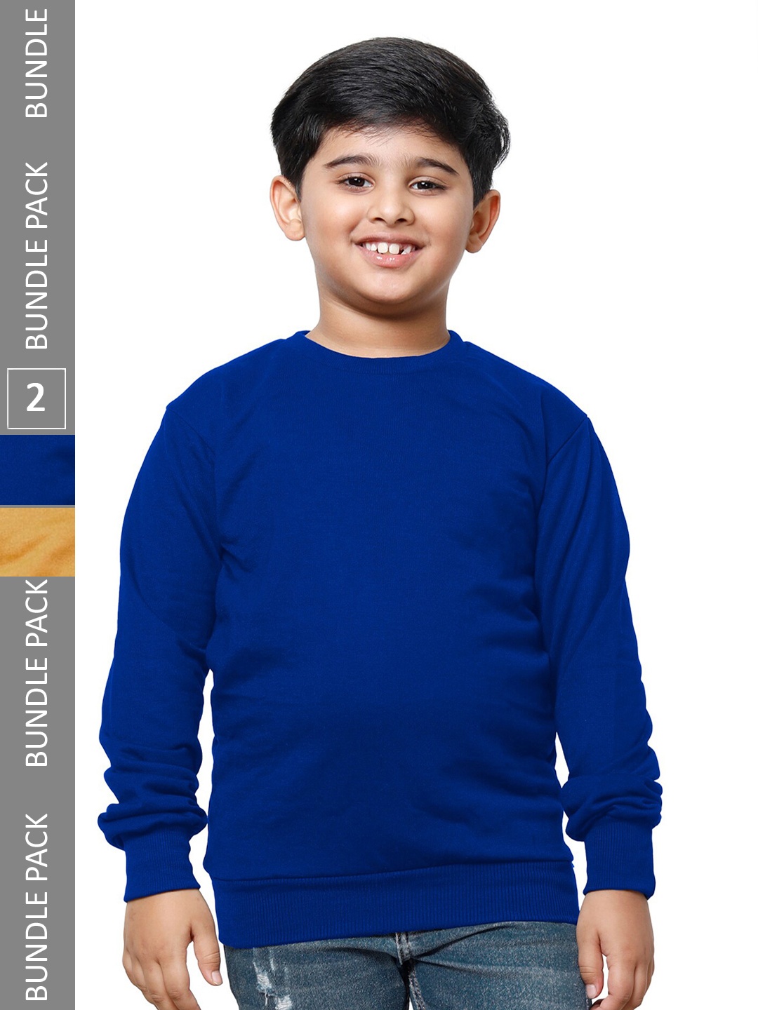 

IndiWeaves Boys Pack Of 2 Fleece Pullover, Blue