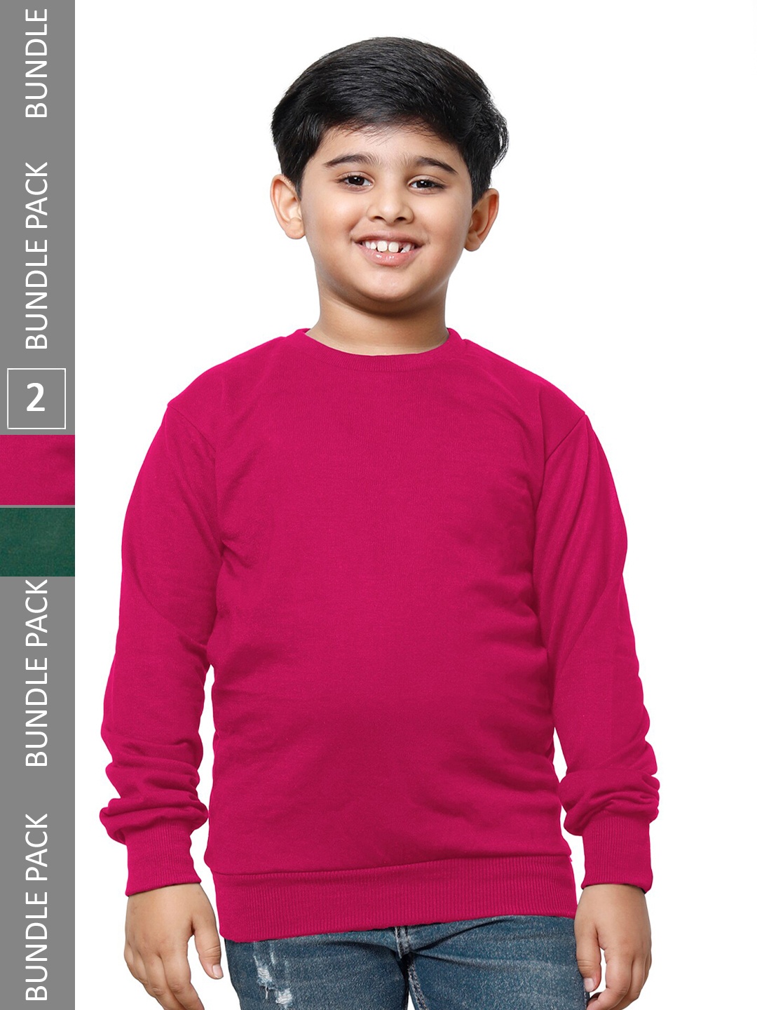 

IndiWeaves Boys Pack Of 2 Fleece Pullover, Pink